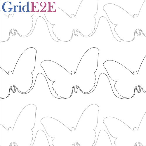 Butterfly Wings - quilting pantograph