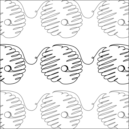 Buzzing Bees Beehive - quilting pantograph