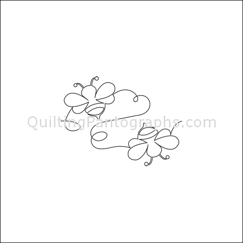 Buzzing Bees - quilting pantograph
