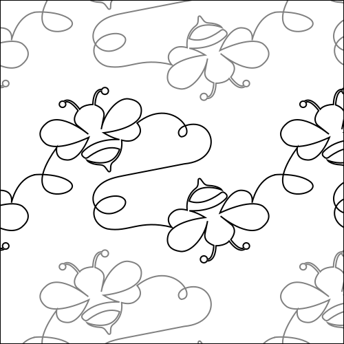 Buzzing Bees - quilting pantograph