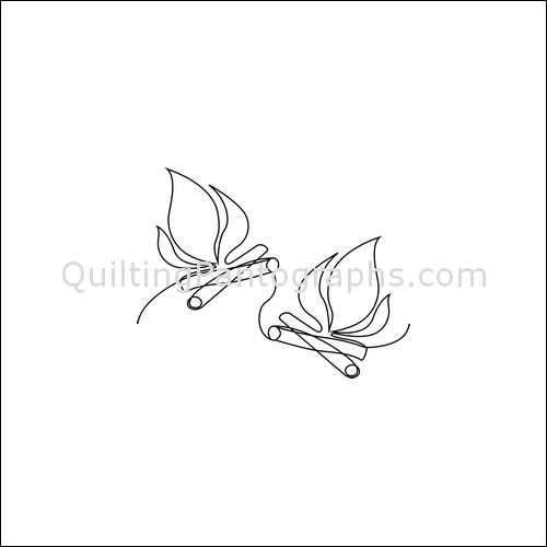 Campfire Flames - quilting pantograph