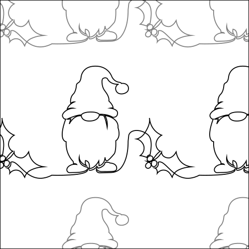 Christmas Gnomes - quilting pantograph