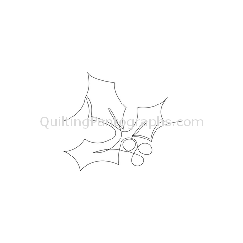Christmas Holly Leaves - quilting pantograph