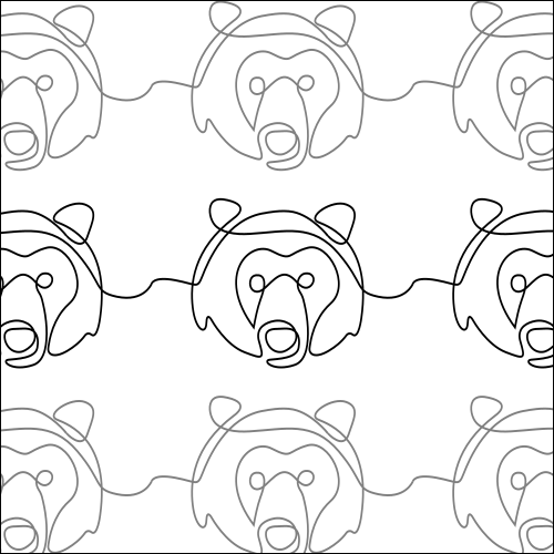 Claire Bear - quilting pantograph