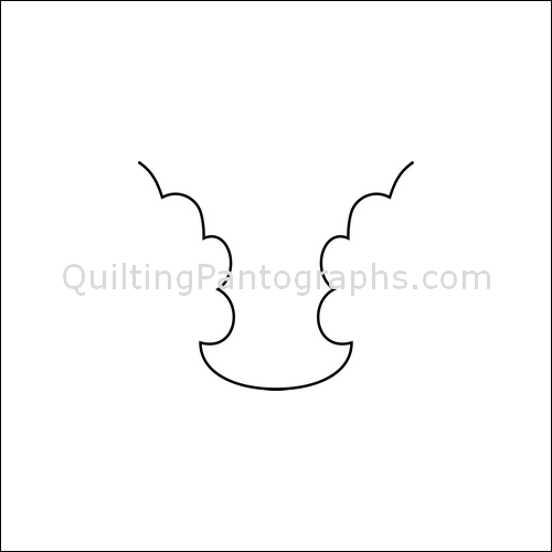 Clamshell Crowns - quilting pantograph