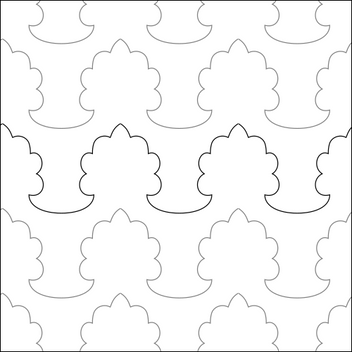 Clamshell Crowns - Quilting Pantograph Pattern — QuiltingPantographs.com