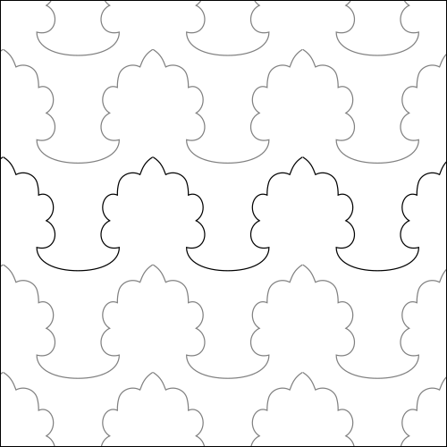 Clamshell Crowns - quilting pantograph