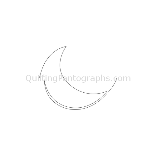 Crescent Moon - quilting pantograph
