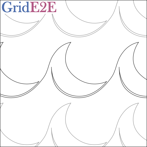 Crescent Moon - quilting pantograph