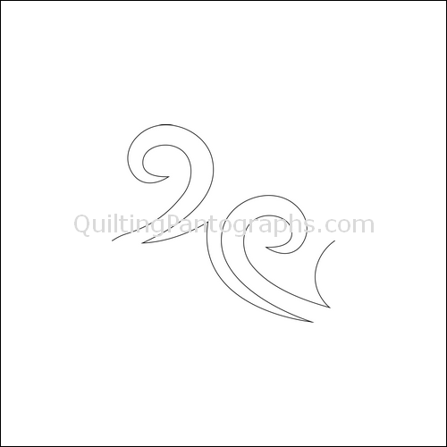 Curly Twirly - quilting pantograph