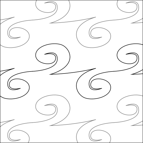 Swirling Waves - quilting pantograph
