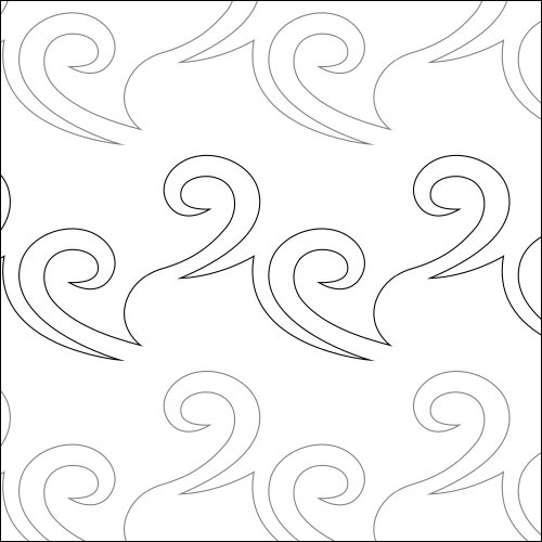 Curly Twirly - quilting pantograph