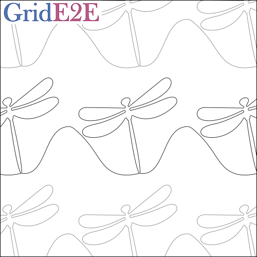 Dancing Dragonfly - quilting pantograph