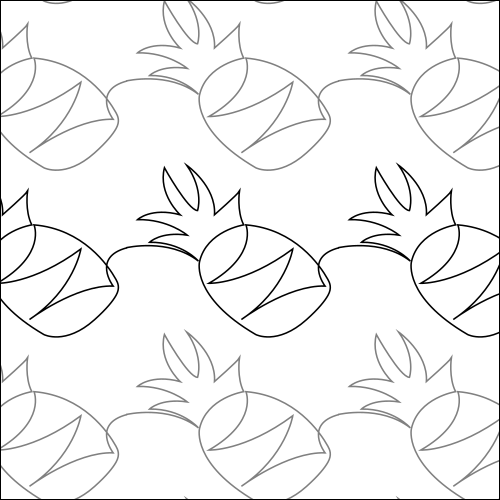 Dancing Pineapples - quilting pantograph