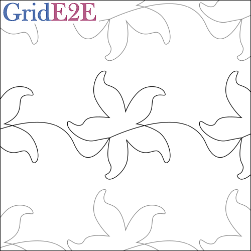 Dancing Starfish - quilting pantograph