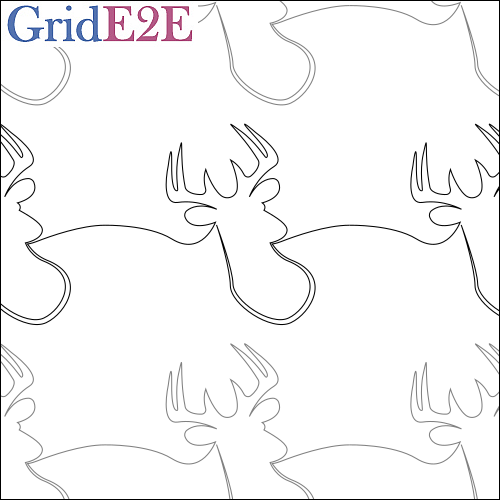 deer-antlers-quilting-pantograph-pattern-quilting-pantographs