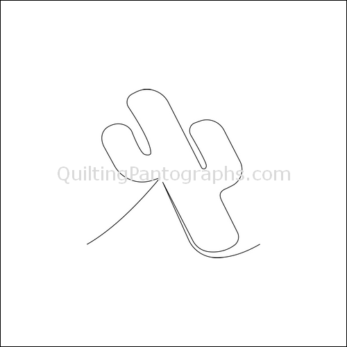 Desert Cactus - quilting pantograph