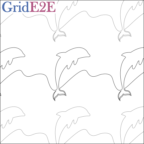 Diving Dolphins - quilting pantograph