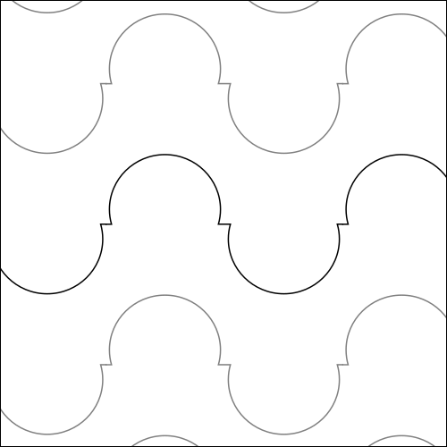 Dome Dance - quilting pantograph