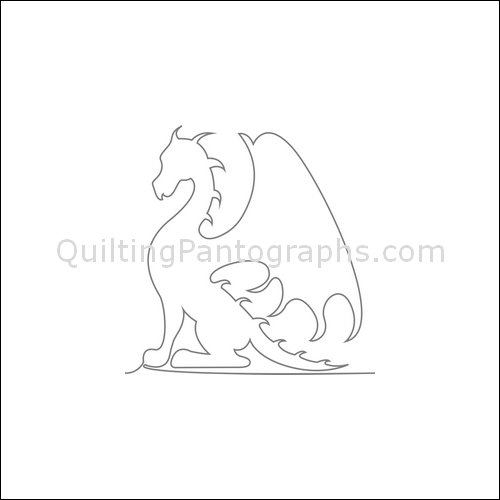 Dragon Statues - quilting pantograph
