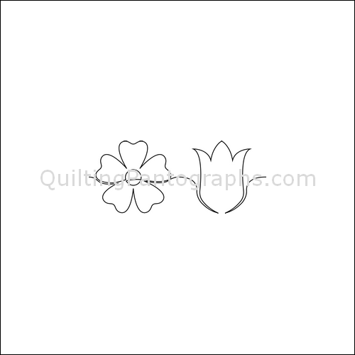 Early Spring Flowers - quilting pantograph