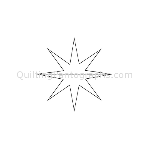 Eight Point Stars quilting pantograph