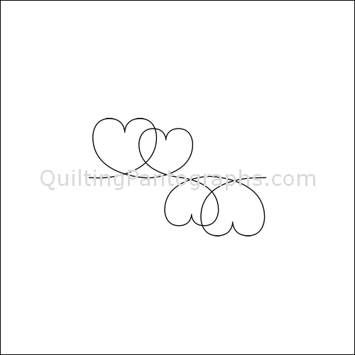 Entwined Hearts quilting pantograph