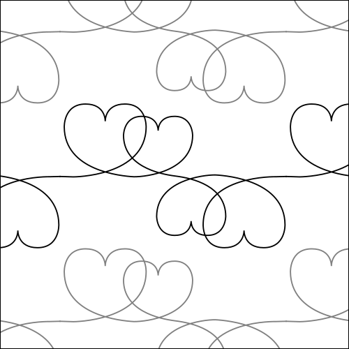 Entwined Hearts quilting pantograph