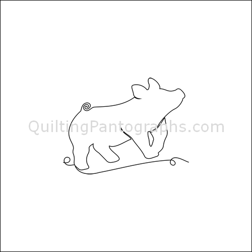 Evin's Show Pig - quilting pantograph