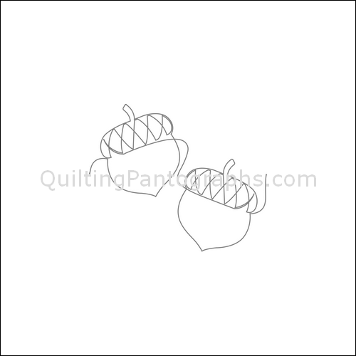 Falling Acorns - quilting pantograph