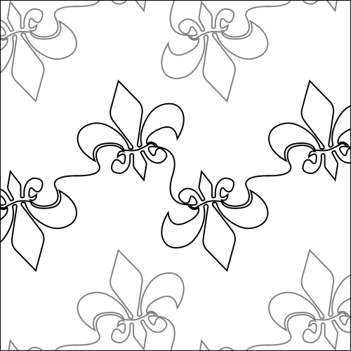 Fleur De Lis Lily - quilting pantograph
