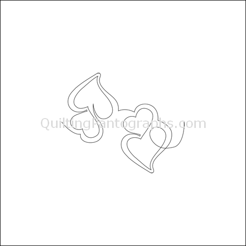 Floating Hearts - quilting pantograph