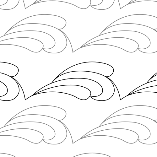 Flowing Feathers - quilting pantograph