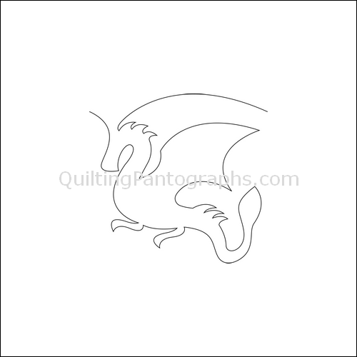 Flying Dragons- quilting pantograph