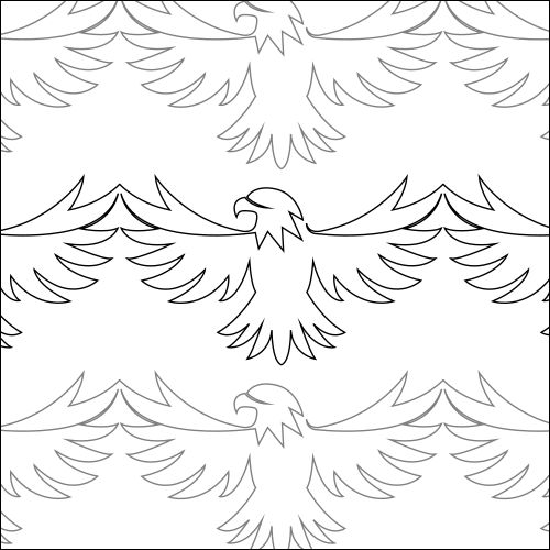 Flying Eagles - quilting pantograph