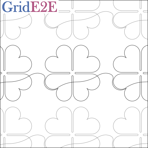 Four Leaf Clover - quilting pantograph