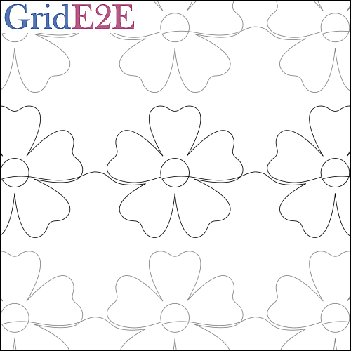 Garden Flowers - quilting pantograph