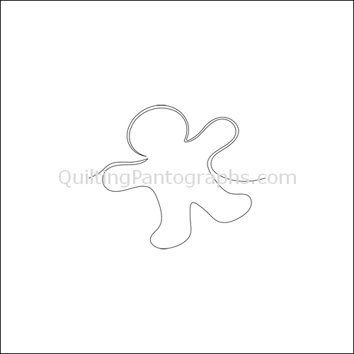 Gingerbread Cookies- quilting pantograph