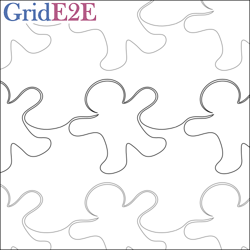 Gingerbread Cookies- quilting pantograph