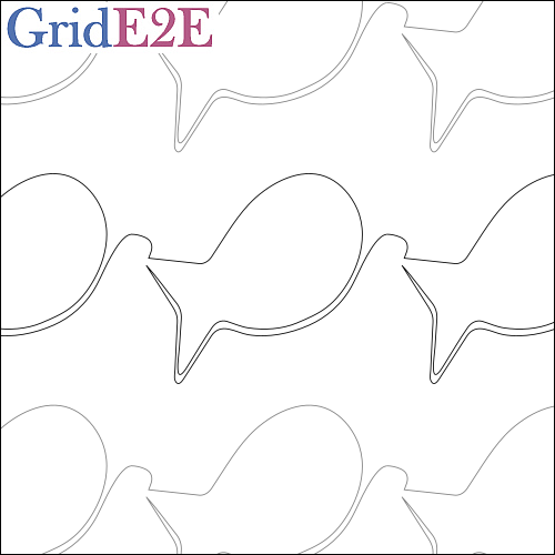 Goldie Goldfish - quilting pantograph