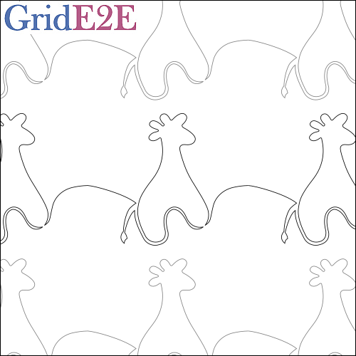 Graceful Giraffe - quilting pantograph