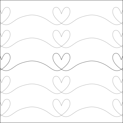 Graceful Hearts - quilting pantograph