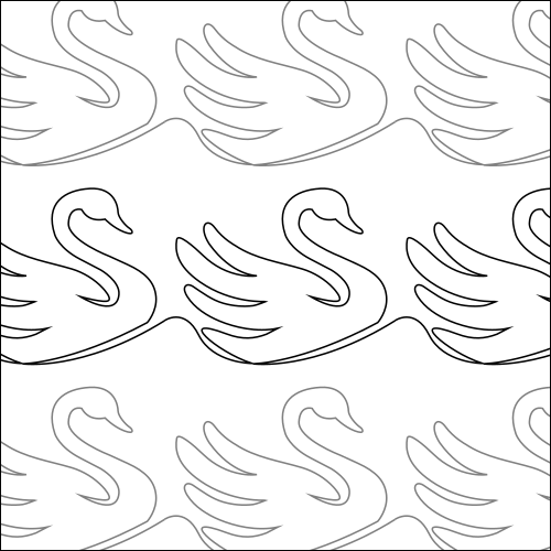 Graceful Swan - quilting pantograph