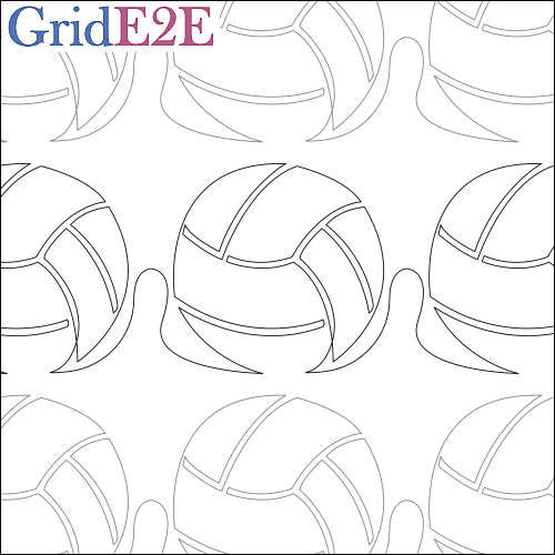 Gracie's Volleyball - quilting pantograph