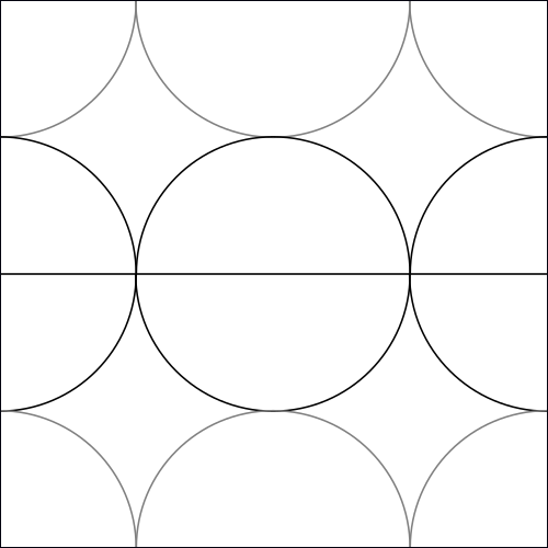 Half Moon Circles - quilting pantograph