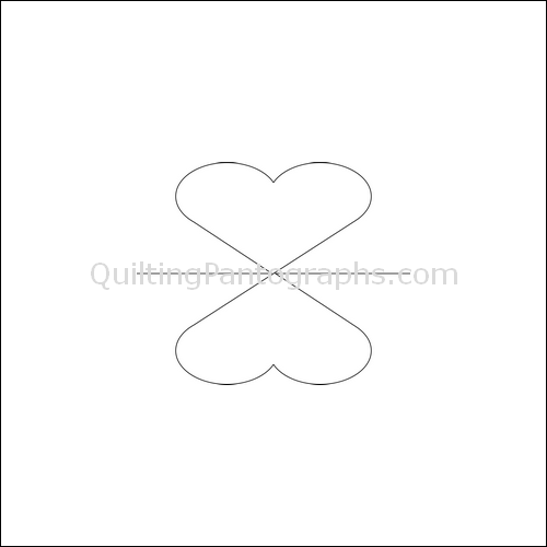 Heart Reflection - quilting pantograph