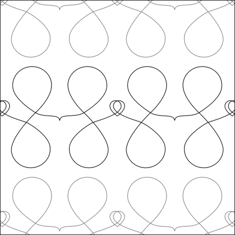 Hearts in Loops - Quilting Pantograph Pattern — QuiltingPantographs.com
