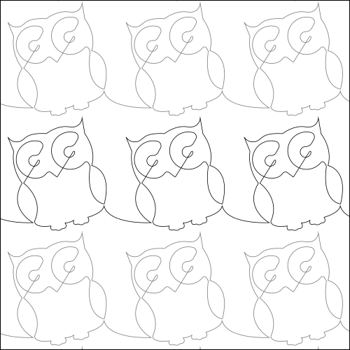Hoot Owl - quilting pantograph