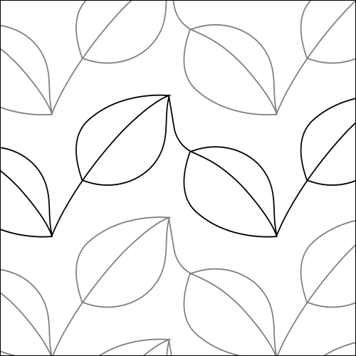 Italian Plum Leaves - quilting pantograph