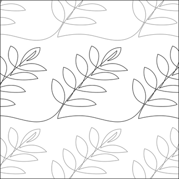 Ruscus Leaves - Quilting Pantograph Pattern — Quilting Pantographs